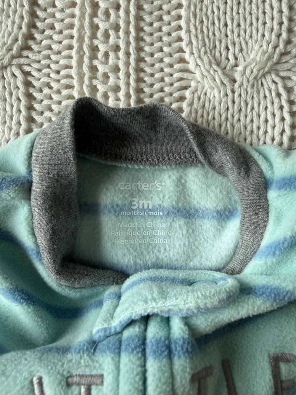 Carter's Mint and Blue Striped 
